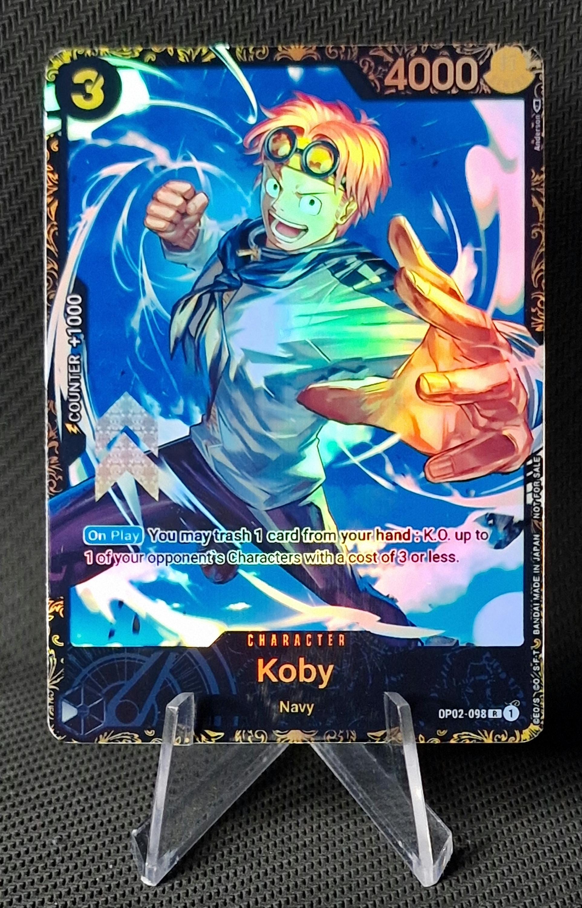 One Piece Proxy Card Holo - Koby OP02-098 Character Flagship 