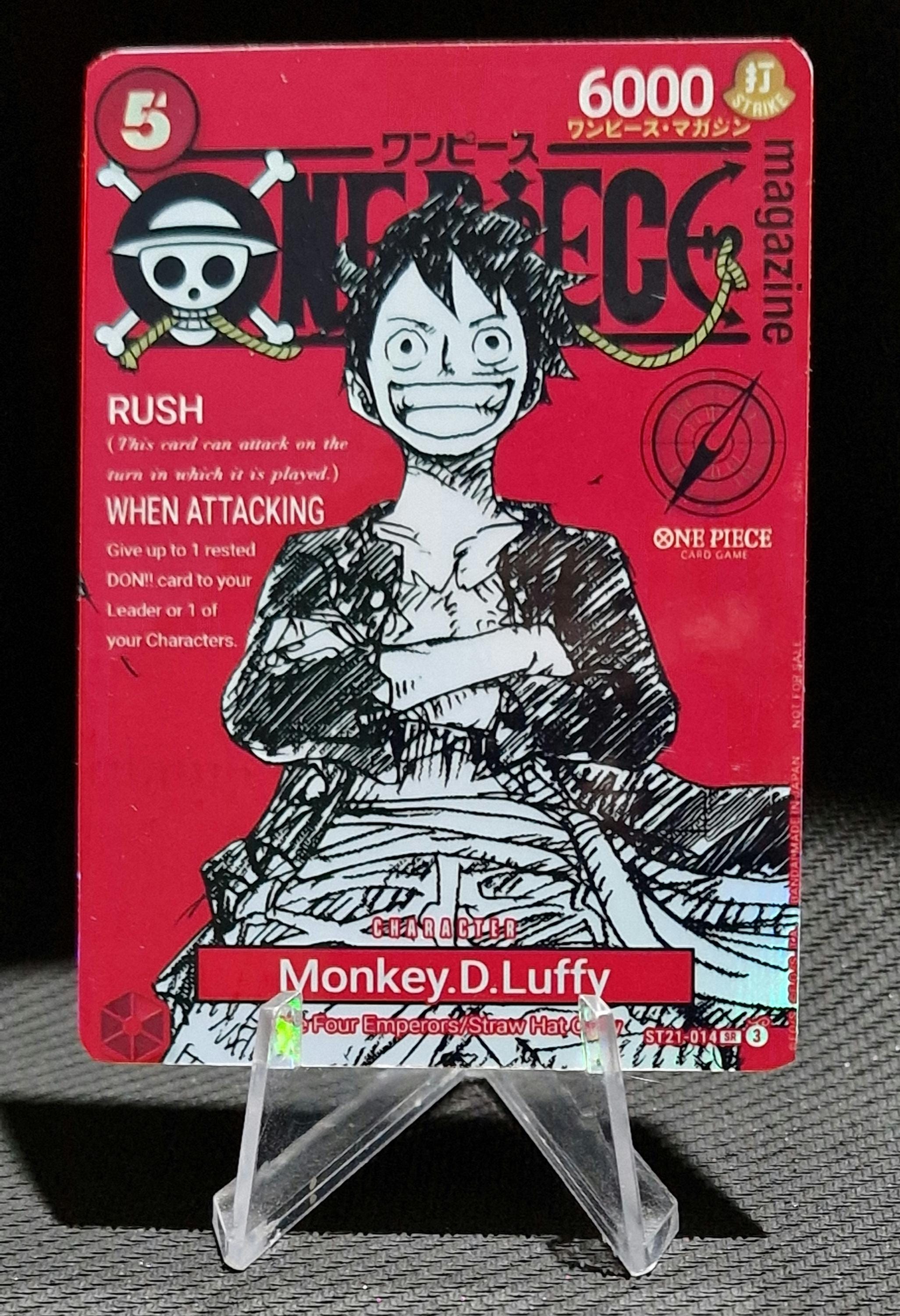 One Piece Proxy Card Holo - Monkey.d.luffy Leader ST21-014 Alt Art