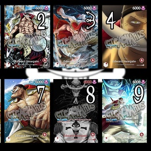 One Piece Leader 02 jeu de cartes personnalisé Edward Newgate barbe blanche kinemon emporio ivankov sanji