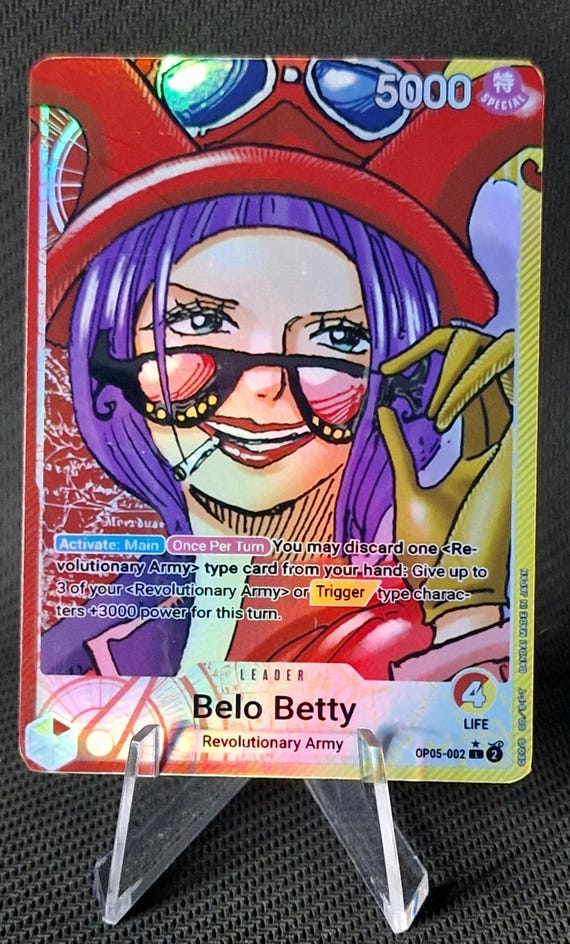 One Piece Proxy Card Holo - Belo Betty Leader OP05-002 Alt Art - Etsy