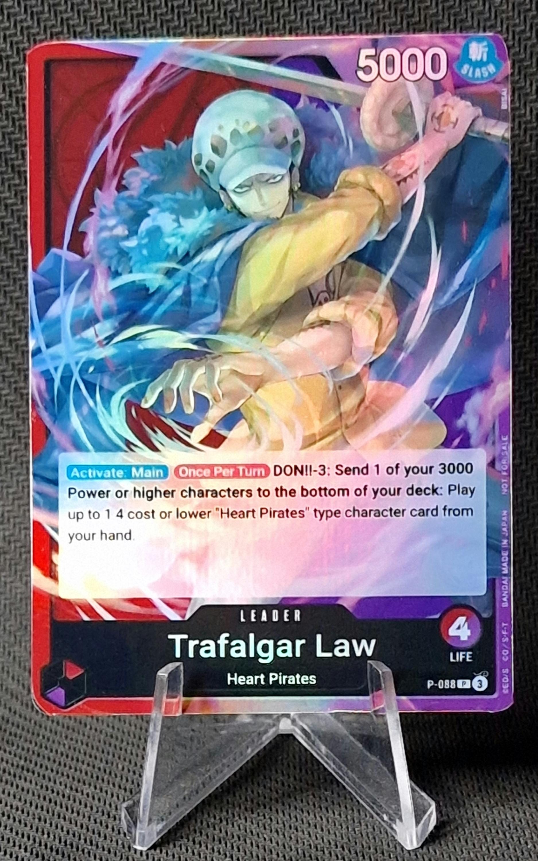Please Obey The Law. 　ケミカル各種 One Piece Proxy Card Holo - Trafalgar Law P-088 Leader Promo ENG