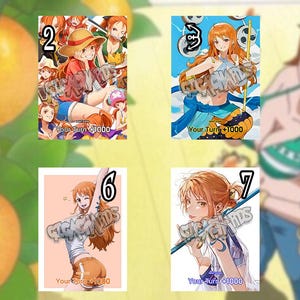One Piece DON!! - Cartão personalizado - Feito à mão - Conjunto de arte completo Nami