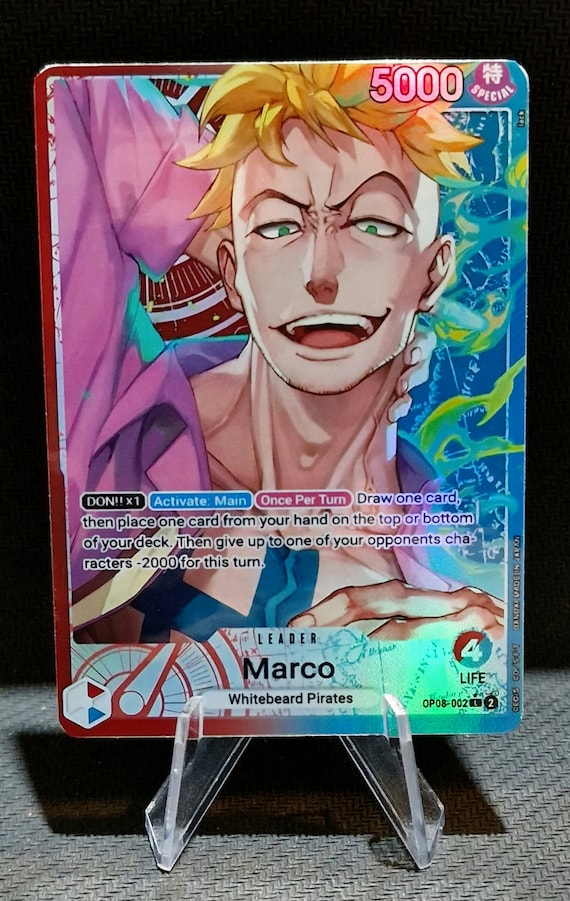 One Piece Proxy Card Holo - Marco Leader OP08-002 Classic