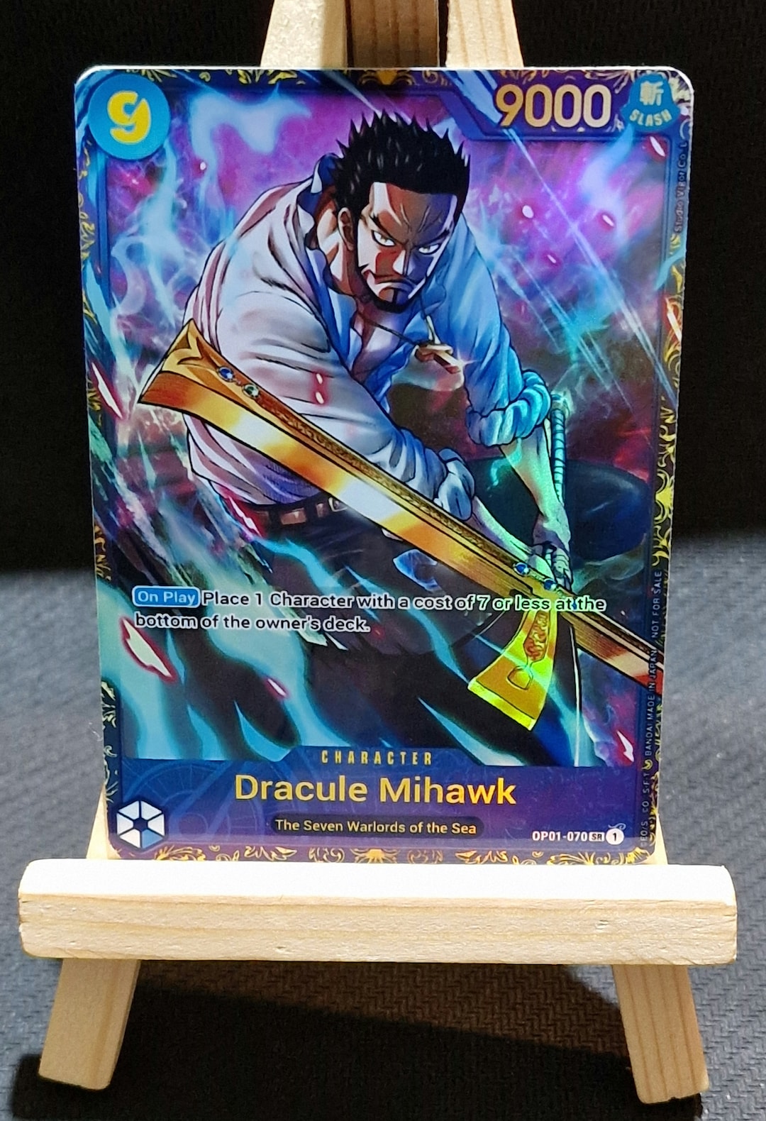 One Piece Proxy Card Holo - Dracule Mihawk OP01-070 Treasure Cup