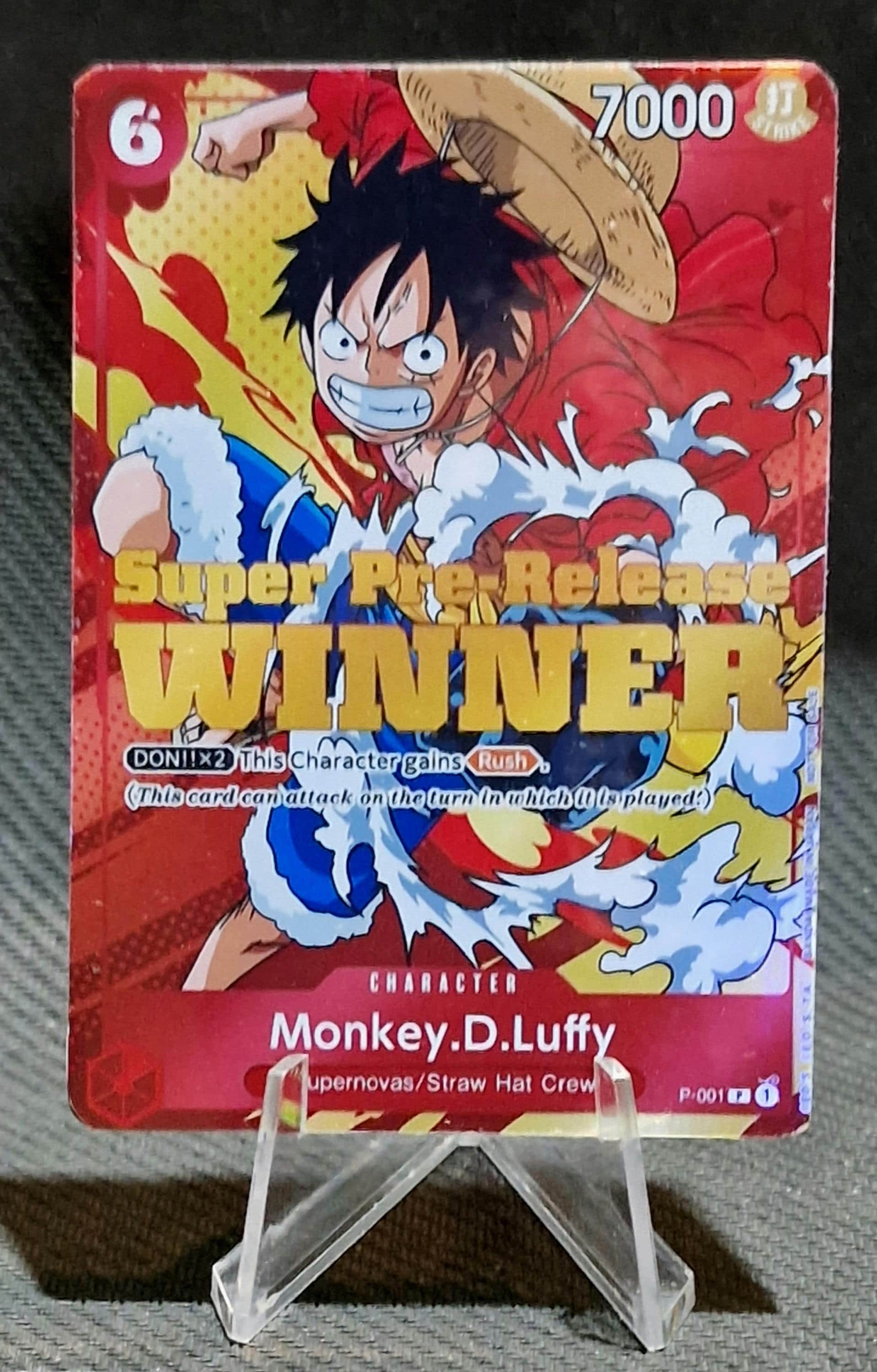 ONE PIECE カードゲーム Pre-Release Winner 海外 One Piece 2022 Super Pre-Release Winner P-001 Monkey D. Luffy PSA