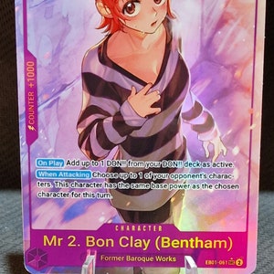 One Piece-Ersatzkarte Holo – Mr 2. Bon Clay (Bentham) EB01-061 Charakter
