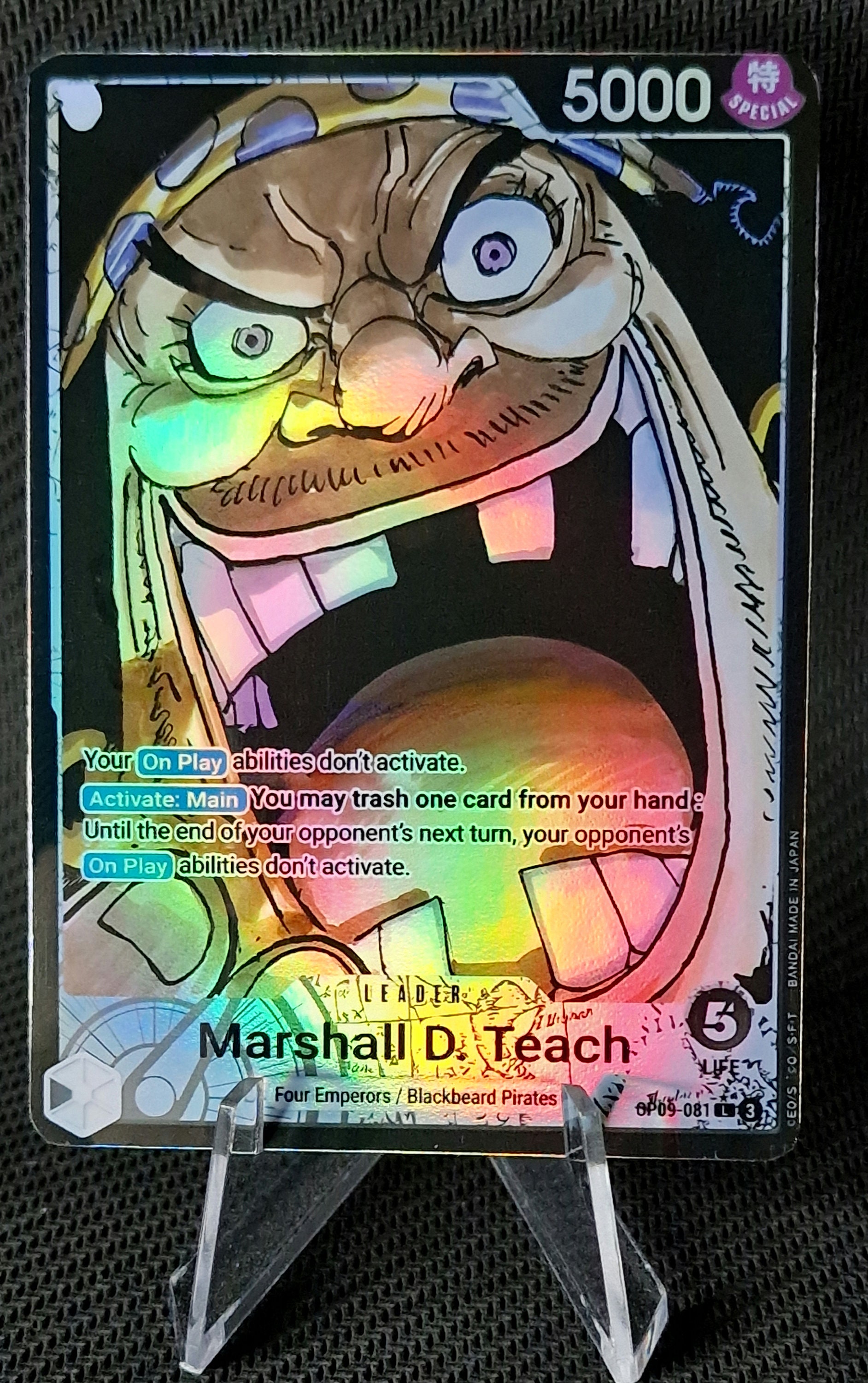 One Piece Proxy Card Holo - Marshall D. Teach Leader OP09-081 Alt
