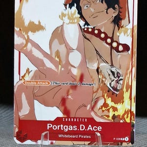 One Piece-Proxykarte Holo – Portgas.D.Ace P-028 Character Gift Collection Promo