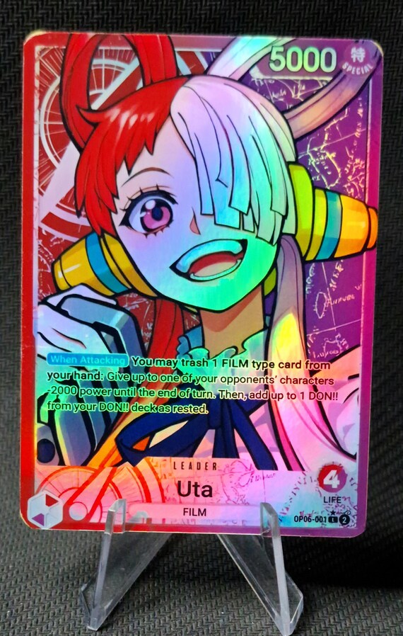 One Piece Proxy Card Holo - Uta Leader OP06-001 Alt Art - Etsy