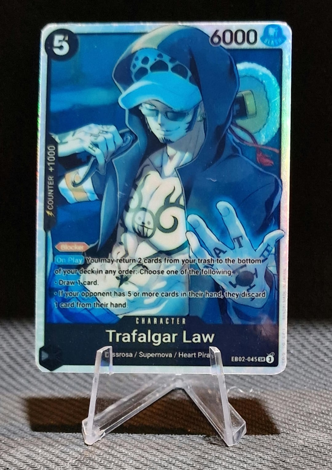 One Piece Proxy Card Holo - Trafalgar Law EB02-045 Character - Etsy