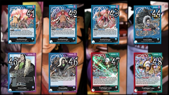 Buy One Piece Leader Custom Card Trading Game Luffy Zoro Sanji Law Gear 5 Doflamingo Nami Katakuri Arlong Akainu Garp Smoker Lucci Magellan Online in India - Etsy Buy One Piece Leader Custom Card Trading Game Luffy Zoro Sanji Law Gear 5 Doflamingo Nami Katakuri Arlong Akainu Garp Smoker Lucci Magellan Online in India - Etsy
