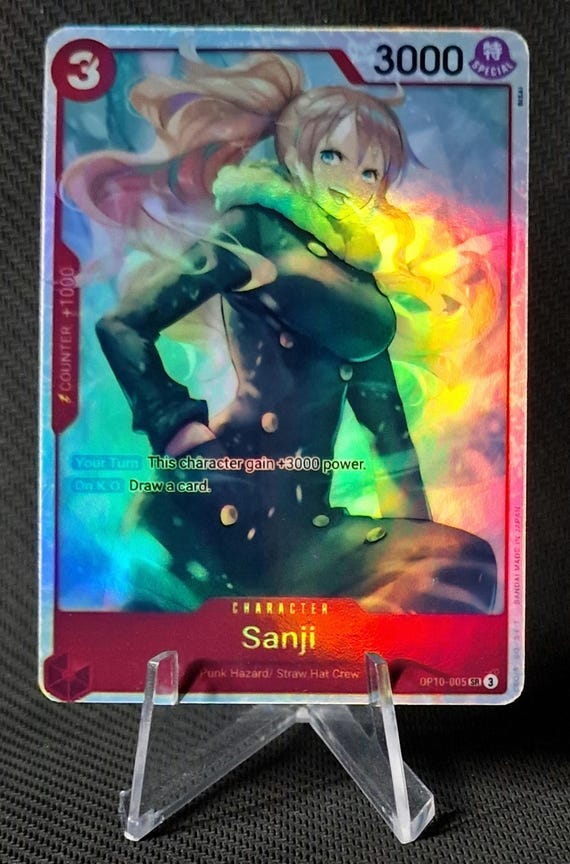 One Piece Proxy Card Holo - Sanji OP10-005 Character Red - Etsy