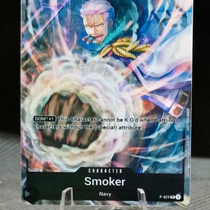 One Piece Proxy-Karte Holo – Smoker P-025 Charakterkartenspiel V Jump Promo ENG Vers