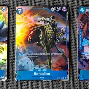One Piece Proxy-Karte Holo – X Drake Borsalino Ulti – OP05 Charakter Blau