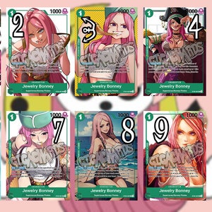 One Piece Charakter Custom Card Trading Waifu Englisch Schmuck Bonney ST 02
