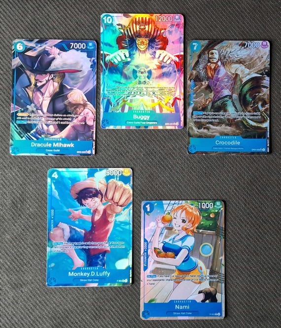 ONE PIECEブロマイド One Piece Proxy Card Holo - Dracule Mihawk Buggy Crocodile Monkey
