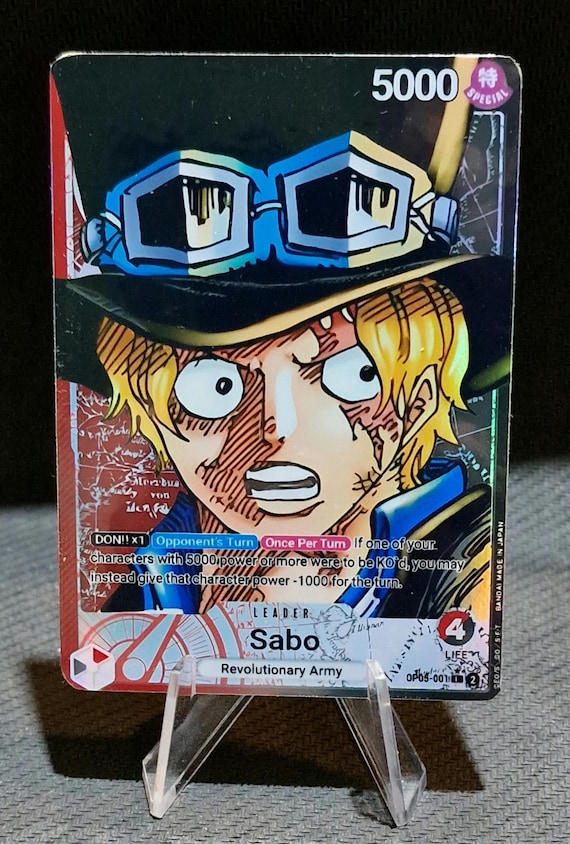 One Piece Proxy Card Holo - Sabo Leader OP05-001 Alt Art - Etsy