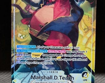 One Piece Proxy Card Holo - Marshall D. Teach Leader OP16-080 Alt