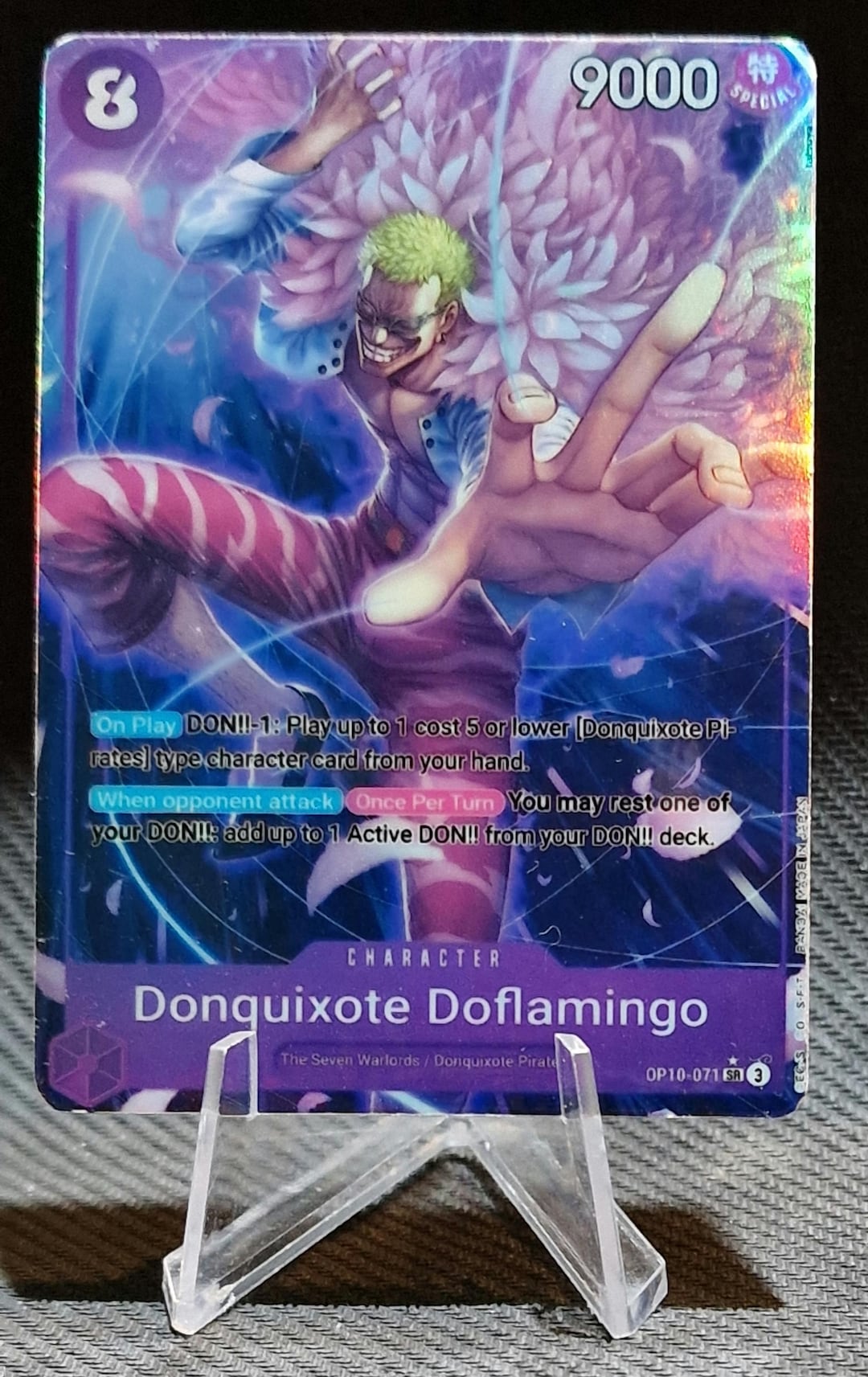 doflamingo one piece card game BANDAI ONE PIECE Card Game THE BEST PRB 01 Donquixote Doflamingo SR Pa –  GLIT Japanese Hobby Shop main image 0