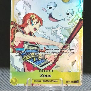 Carta proxy holográfica de One Piece - Personaje Zeus OP11-106