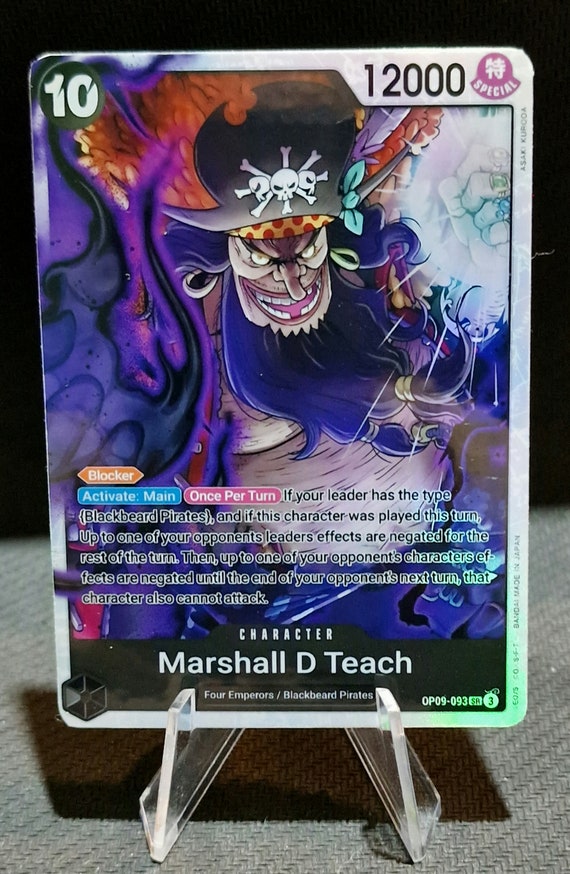 ワンピースカードMARSHALL D. TEACH & LUFFY PSA10 One Piece Proxy Card Holo - Marshall D Teach OP09-093 Character - Etsy