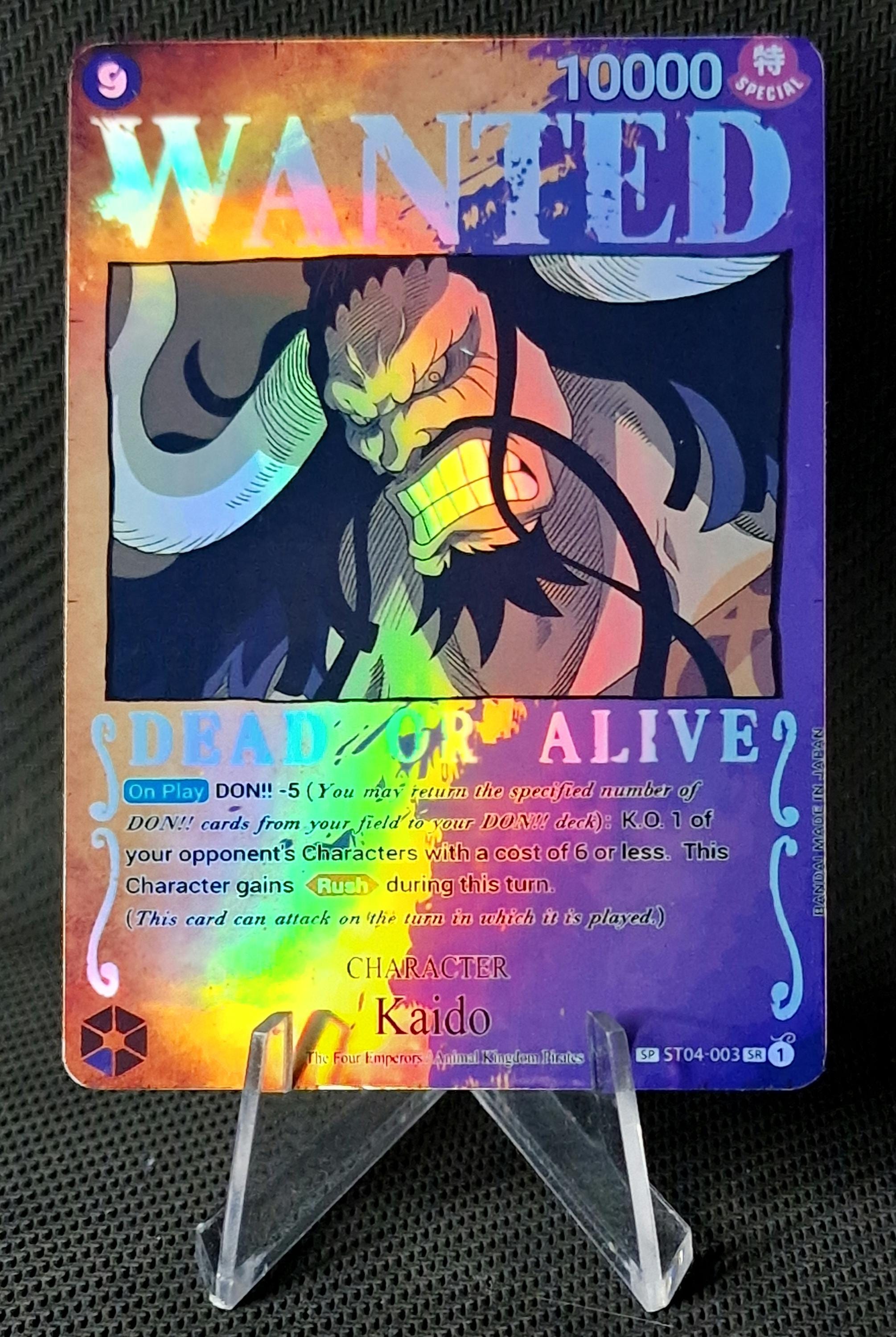 One Piece Proxy Card Holo - Kaido ST04-003 Character OP 03 Alt Art