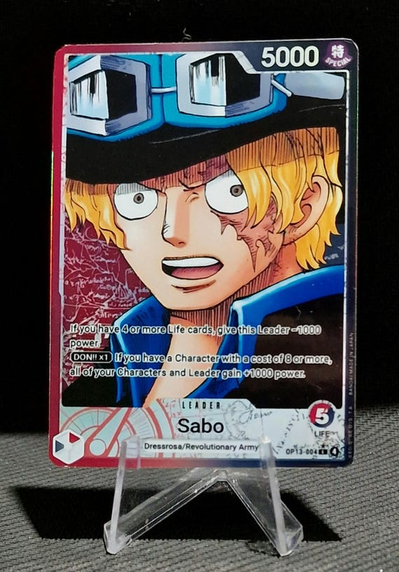 One Piece Proxy Card Leader Holo - Sabo OP13-004 Alt Art - Etsy Canada