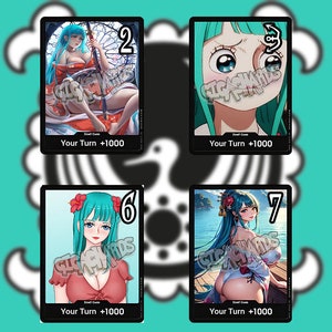 Une pièce DON !! - Carte personnalisée - Fait main - Ensemble Kozuki Hiyori/Komurasaki