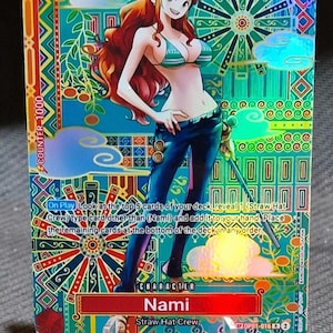 Tarjeta proxy de One Piece Holo - Nami OP01-016 Personaje especial OP05