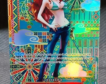 Tarjeta proxy de One Piece Holo - Nami OP01-016 Personaje especial OP05