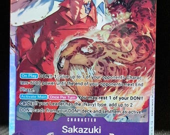 One Piece Proxy Card Holo - Sakazuki OP16-065 Character - Etsy