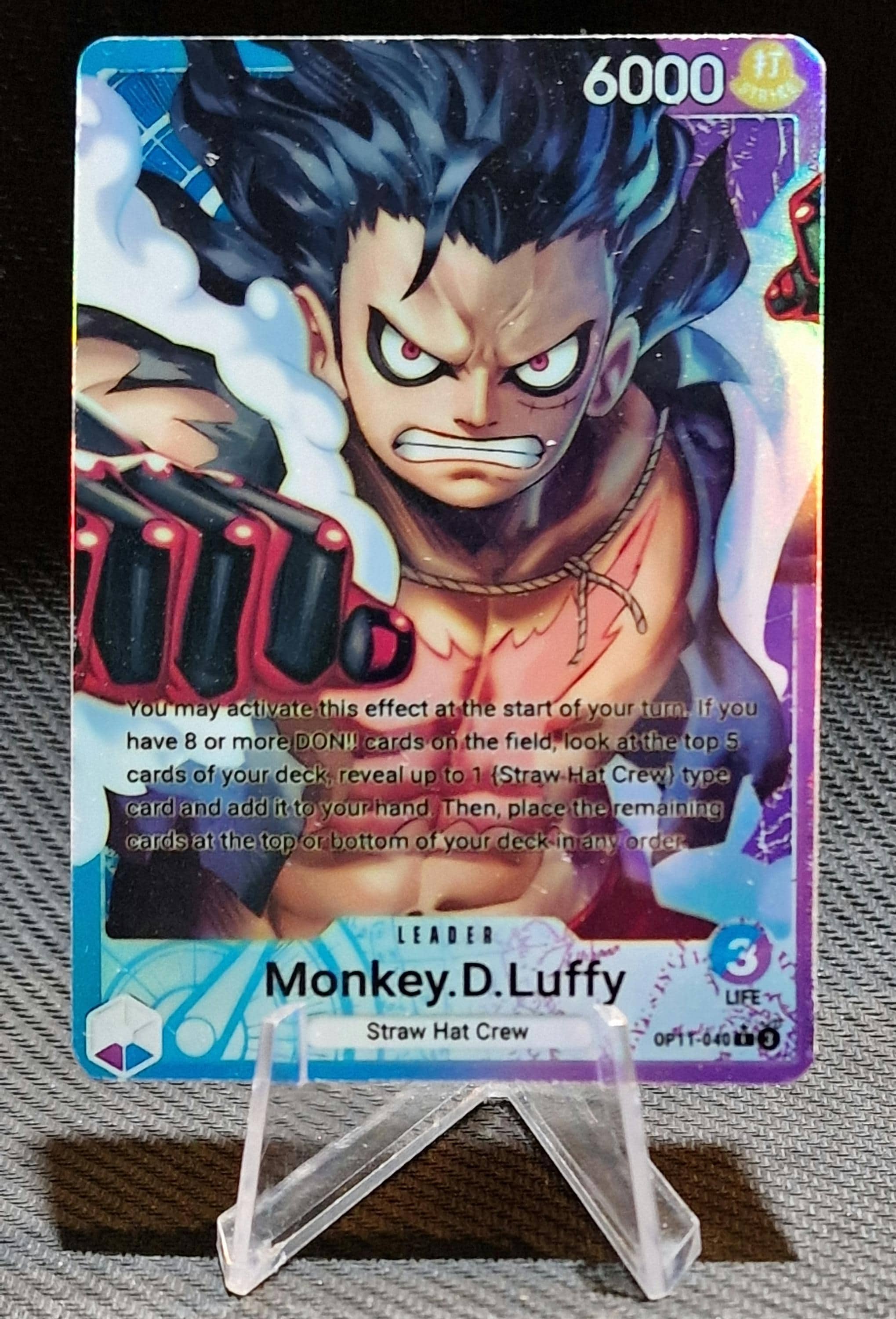 ONE PIECEブロマイド One Piece Proxy Leader Card Holo - Monkey.d.luffy OP11-040