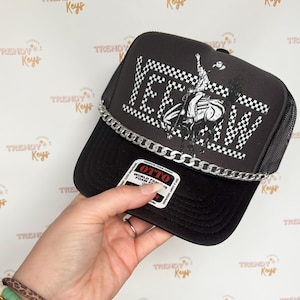 Checkered Yeehaw Trucker Hat