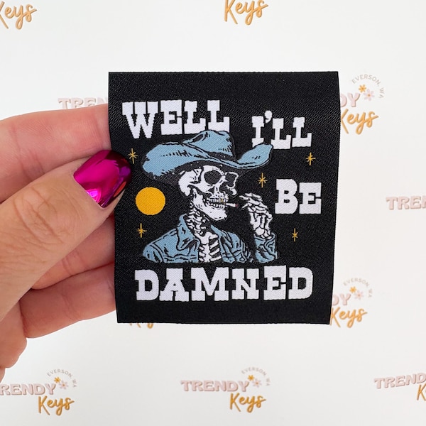 Cowboy Skeleton, Western Patch, TrendyKeys Original, Custom Patch