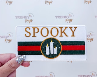 SPOOKY Embroidered Iron On Patch
