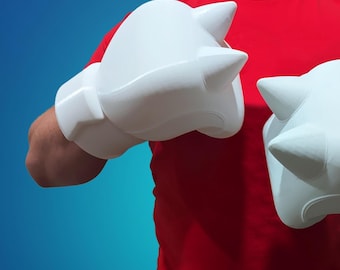 Sonic Knuckles Cosplay Gloves 3D Printed