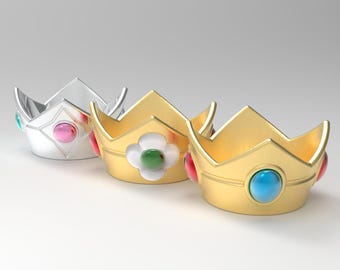 Couronne de princesse Super Mario Bros Cosplay Impression 3D