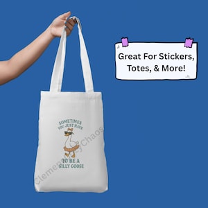 Clipart de ganso gracioso: Ganso tonto SVG PNG JPG (Descarga digital)