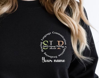 SLP Speech Therapist Unisex Sweatshirt, Speech Language Pathologist Shirt, Speech Language Pocket, SLP Nurse Sweater, SLP TShirt, Slp Gift