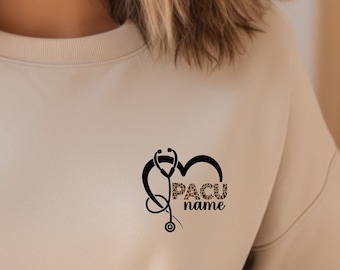 Sweat-shirt personnalisé d'infirmière de l'USPA, chemise personnalisée d'infirmière de l'USPA, cadeau de remerciement pour infirmière, pull pour unité de soins post-anesthésie, cadeau d'infirmière de l'USPA