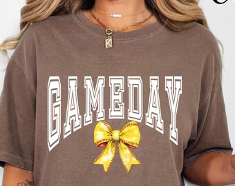 Comfort Colors® Softball Game Day Shirt, Softball Mom Tee, Sports Mom Shirt, Softball Team Shirt, Game Day Tee,Softball Lover Gift,Sport Tee