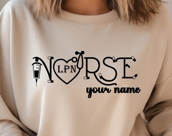 Custom LPN Nurse Sweatshirt, Emergency Nurse  Shirt, LPN Emergency Response, Rescue Nurse Gift  Sweater T Shirt, Future LPN Crewneck