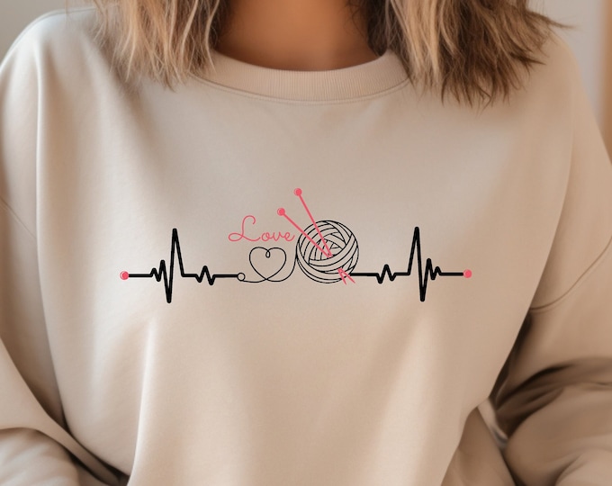 Knitting Lover Sweatshirt, Knitting Shirt for Women, Crochet Lover T-Shirt, Cute Knitter Hoodie, Sewing Hobby Tee, Grandma Knitting Sweater