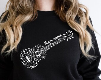 Custom Guitar Lover Sweatshirt, Unisex Guitarist Shirt, Guitar Man or  Girl Tee, Music Teacher Sweater, Musician Gift, Music Lovers Gift
