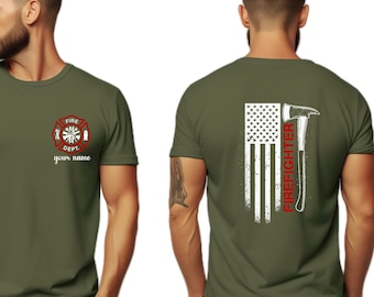 Custom Firefighter Sweatshirt, Fire Department T-shirt, Personalized Fire Department Hoodie, Fireman Tee, Gift to Fireman, Fire Fighter Gift