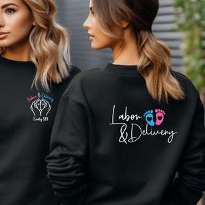 Custom L&D Nurse Sweatshirt, Personalized LD Nurse T Shirt, Nurse Appreciation Gift, Labor And Delivery Nurse  Sweater, LD Nurse Gift Hoodie