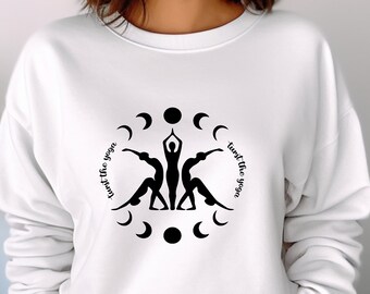 Yoga Sweatshirt, Trust Yoga Shirt, Yoga T Shirt, Mandala Lotus Shirt, Motivational T Shirt, Yoga Lover Tshirt