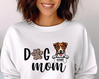 Sweat personnalisé maman Jack Russel, pull maman chien, nom du chien Jack Russel sur la chemise, cadeau pour maman, cadeau pour chemise amoureux des chiens, personnalisé
