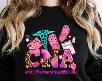 CNA Nurse Sweatshirt, Personalized CNA Nurse Valentine Shirt, Nurse Valentines Day Gift, Certified Nursing Assistant Sweater, CNA Nurse Gift