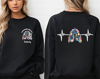 Sweat-shirt personnalisé pour inhalothérapeute, cadeau pour chemise d'inhalothérapeute, pull RRT, t-shirt personnalisé d'inhalothérapeute,